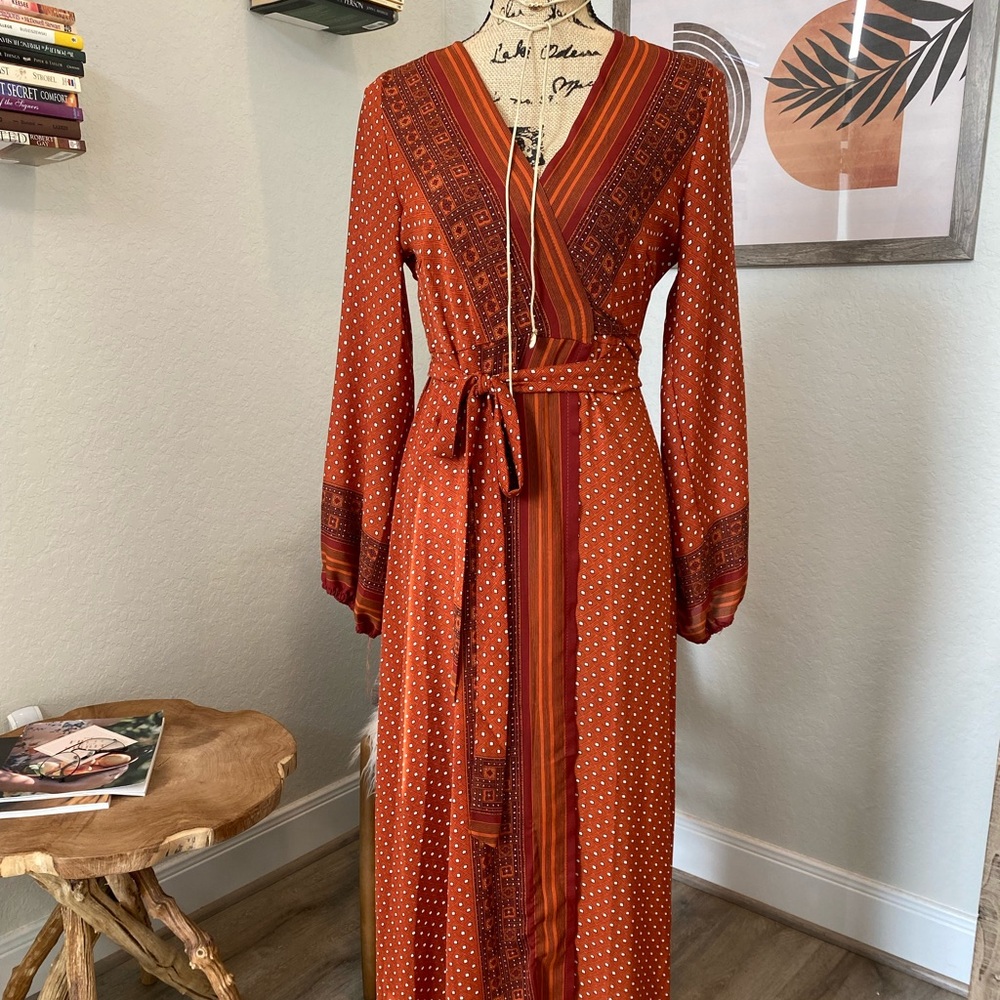 Souk and Sepia wrap Dress